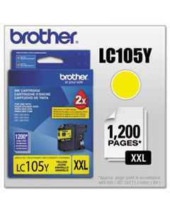 BRTLC105Y LC105Y INNOBELLA SUPER HIGH-YIELD INK, 1200 PAGE-YIELD, YELLOW