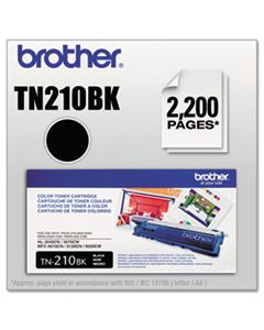 BRTTN210BK TN210BK TONER, 2200 PAGE-YIELD, BLACK