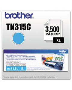 BRTTN315C TN315C HIGH-YIELD TONER, 3500 PAGE-YIELD, CYAN