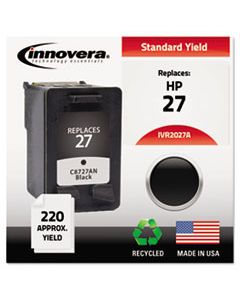 IVR2027A REMANUFACTURED C8727AN (27) INK, 220 PAGE-YIELD, BLACK