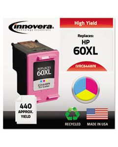 IVRC644WN REMANUFACTURED CC644WN (60XL) HIGH-YIELD INK, 440 PAGE-YIELD, TRI-COLOR