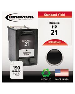 IVR9351AN REMANUFACTURED C9351AN (21) INK, 190 PAGE-YIELD, BLACK