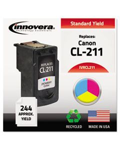 IVRCL211 REMANUFACTURED 2976B001 (CL-211) INK, 244 PAGE-YIELD, TRI-COLOR