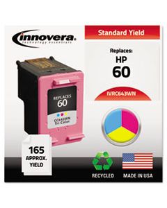 IVRC643WN REMANUFACTURED CC643WN (60) INK, 165 PAGE-YIELD, TRI-COLOR