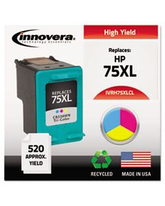 IVRH75XLCL REMANUFACTURED CB338WN (75XL) HIGH-YIELD INK, 520 PAGE-YIELD, TRI-COLOR