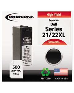 IVRD22BXL REMANUFACTURED 330-5885 (21XL/22XL) HIGH-YIELD INK, 500 PAGE-YIELD, BLACK