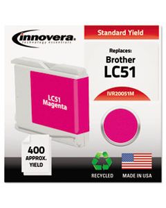 IVR20051M REMANUFACTURED LC51M INK, 400 PAGE-YIELD, MAGENTA