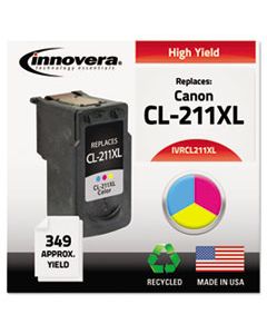 IVRCL211XL REMANUFACTURED 2975B001 (CL-211XL) HIGH-YIELD INK, 349 PAGE-YIELD, TRI-COLOR