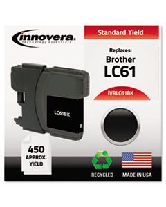 IVRLC61BK REMANUFACTURED LC61BK INK, 450 PAGE-YIELD, BLACK