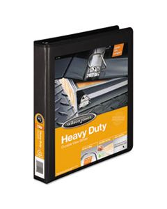 WLJ38514B HEAVY-DUTY D-RING VIEW BINDER WITH EXTRA-DURABLE HINGE, 3 RINGS, 1" CAPACITY, 11 X 8.5, BLACK