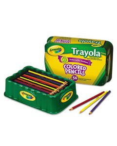 CYO688054 TRAYOLA NINE-COLOR PENCIL SET, 3.3 MM, 2B (#1), ASSORTED LEAD/BARREL COLORS, 54/PACK