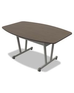 LITTR724MOC TRENTO LINE CONFERENCE TABLE, 59-1/8W X 39-1/2D X 29-1/2H, MOCHA/METALLIC GRAY