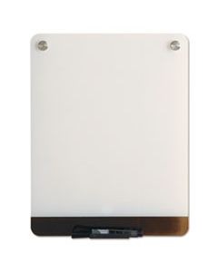 ICE31120 CLARITY GLASS PERSONAL DRY ERASE BOARDS, ULTRA-WHITE BACKING, 12 X 16