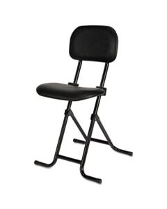 ALECS612 ALERA IL SERIES HEIGHT-ADJUSTABLE FOLDING STOOL, 27.5" SEAT HEIGHT, SUPPORTS UP TO 300 LBS., BLACK SEAT/BACK, BLACK BASE