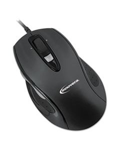 IVR61014 FULL-SIZE WIRED OPTICAL MOUSE, USB 2.0, RIGHT HAND USE, BLACK