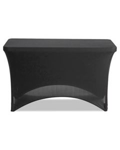 ICE16511 STRETCH-FABRIC TABLE COVER, POLYESTER/SPANDEX, 24" X 48", BLACK