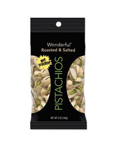 PAM072142A25X WONDERFUL PISTACHIOS, ROASTED AND SALTED, 1 OZ PACK, 12/BOX