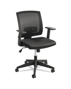 SAF7195BL MEZZO SERIES TASK CHAIR, SUPPORTS UP TO 250 LBS., BLACK SEAT/BLACK BACK, BLACK BASE