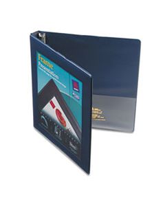 AVE68051 FRAMED VIEW HEAVY-DUTY BINDERS, 3 RINGS, 0.5" CAPACITY, 11 X 8.5, NAVY BLUE