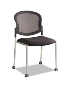 SAF5009BL DIAZ GUEST CHAIR, 19.5" X 18.5" X 33.5", BLACK SEAT/BLACK BACK, SILVER BASE