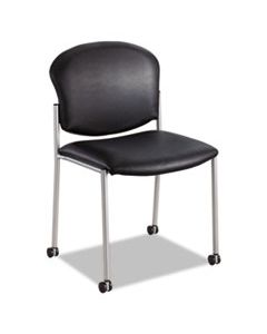 SAF4194BV DIAZ GUEST CHAIR, 19.5" X 18.5" X 33.5", BLACK SEAT/BLACK BACK, SILVER BASE