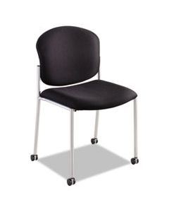 SAF4194BL DIAZ GUEST CHAIR, 19.5" X 18.5" X 33.5", BLACK SEAT/BLACK BACK, SILVER BASE