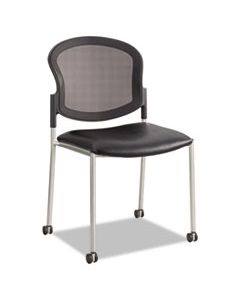 SAF5009BV DIAZ GUEST CHAIR, 19.5" X 18.5" X 33.5", BLACK SEAT/BLACK BACK, SILVER BASE