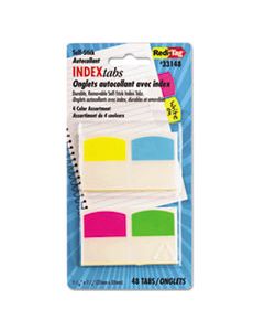 RTG33148 WRITE-ON INDEX TABS, 1/5-CUT TABS, ASSORTED COLORS, 1.06" WIDE, 48/PACK