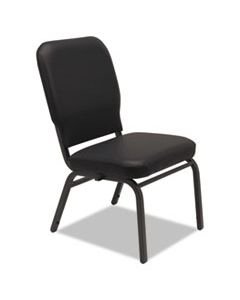 ALEBT6616 OVERSIZE STACK CHAIR WITHOUT ARMS, VINYL UPHOLSTERY, BLACK SEAT/BLACK BACK, BLACK BASE, 2/CARTON