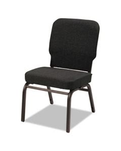 ALEBT6610 OVERSIZE STACK CHAIR WITHOUT ARMS, FABRIC UPHOLSTERY, BLACK SEAT/BLACK BACK, BLACK BASE, 2/CARTON