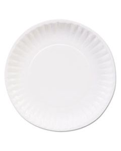 DXEDBP06W CLAY COATED PAPER PLATES, 6", WHITE, 100/PACK