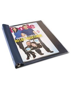 AVTANG120D CATALOG/MAGAZINE BINDER, CLAMP SYSTEM, 0.5" CAPACITY, 11 X 9.5, CLEAR/NAVY BLUE