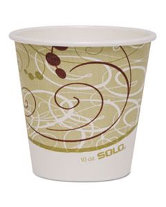 SCC410SMSYM SINGLE-SIDED POLY PAPER HOT CUPS IN SYMPHONY DESIGN, 10 OZ, 50 SLEEVE, 20 SLEEVES/CARTON