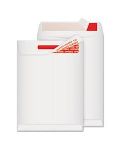 QUAR2400 TAMPER-INDICATING MAILERS MADE WITH TYVEK, #10 1/2, FLIP-STIK FLAP, FLAP-STIK CLOSURE, 9 X 12, WHITE, 100/BOX