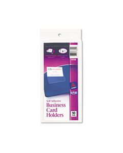 AVE73720 SELF-ADHESIVE BUSINESS CARD HOLDERS, TOP LOAD, 3-1/2 X 2, CLEAR, 10/PACK