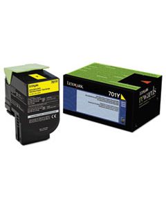 LEX70C10Y0 70C10Y0 RETURN PROGRAM TONER, 1000 PAGE-YIELD, YELLOW