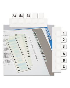 RTG31005 LEGAL INDEX TABS, 1/12-CUT TABS, A-Z, WHITE, 0.44" WIDE, 104/PACK