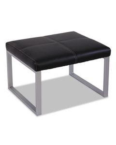 ALERL8319CSM ALERA ISPARA SERIES CUBE OTTOMAN, 26.38W X 22.63D X 17.38H, BLACK/SILVER