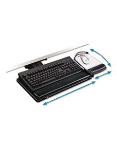 MMMAKT80LE KNOB ADJUST KEYBOARD TRAY WITH HIGHLY ADJUSTABLE PLATFORM, BLACK