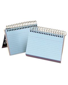 OXF40285 SPIRAL INDEX CARDS, 3 X 5, 50 CARDS, ASSORTED COLORS