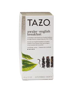 TZO149898 TEA BAGS, AWAKE ENGLISH BREAKFAST, 24/BOX