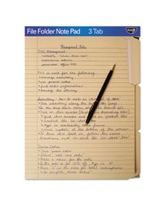 IDEFT07210 FILE FOLDER NOTE PAD, 1/3-CUT TABS, LETTER SIZE, MANILA