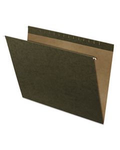 PFX4158 REINFORCED HANGING FILE FOLDERS, LARGE FORMAT SIZE, STRAIGHT TAB, STANDARD GREEN, 25/BOX