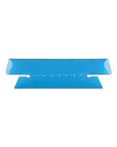 PFX4312BLU TRANSPARENT COLORED TABS FOR HANGING FILE FOLDERS, 1/3-CUT TABS, BLUE, 3.5" WIDE, 25/PACK