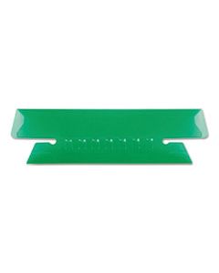 PFX4312GRE TRANSPARENT COLORED TABS FOR HANGING FILE FOLDERS, 1/3-CUT TABS, GREEN, 3.5" WIDE, 25/PACK