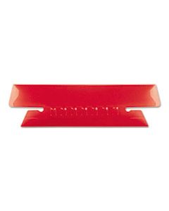 PFX4312RED TRANSPARENT COLORED TABS FOR HANGING FILE FOLDERS, 1/3-CUT TABS, RED, 3.5" WIDE, 25/PACK