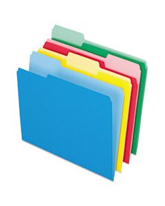 PFX82300 COLORED FILE FOLDERS, 1/3-CUT TABS, LETTER SIZE, ASSORTED, 24/PACK