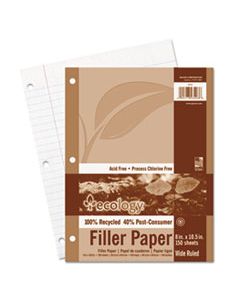 PAC3203 ECOLOGY FILLER PAPER, 3-HOLE, 8 X 10.5, WIDE/LEGAL RULE, 150/PACK