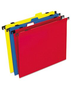 PFX99917 2-IN-1 COLORED POLY FOLDERS WITH BUILT-IN TABS, LETTER SIZE, 1/3-CUT TAB, ASSORTED, 10/PACK