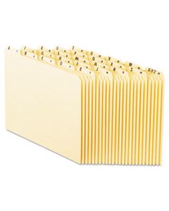 PFXEN225 RECYCLED TOP TAB FILE GUIDES, ALPHA, 1/5 TAB, MANILA, LETTER, 25/SET